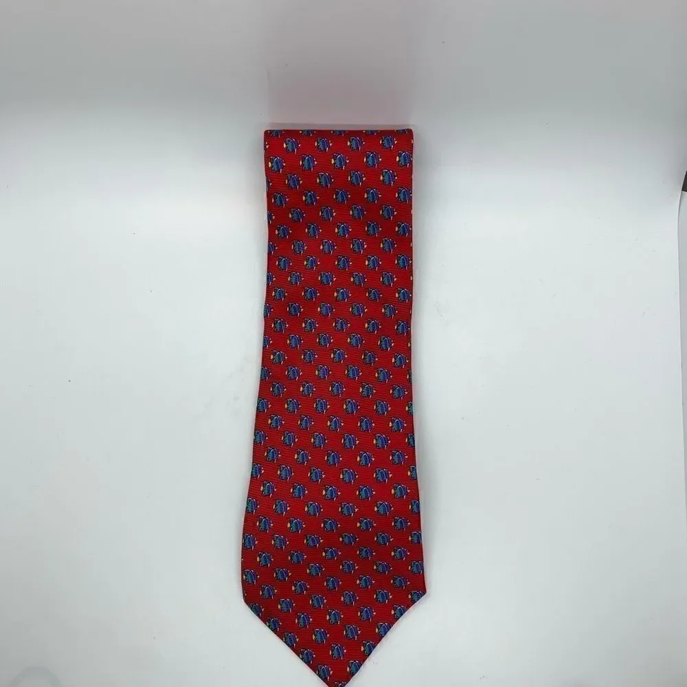 Lauren Ralph Lauren red silk fish tie